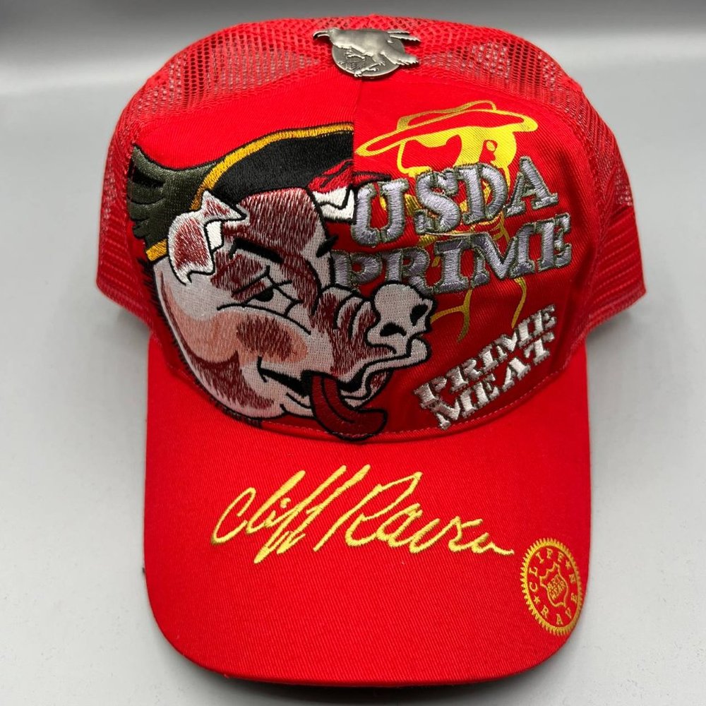 Vintage Cliff Raven Hat Red Ed Hardy Japanese tattoo Snap‎ back Trucker Cap 90s